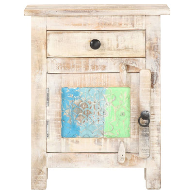 Bedside Cabinet 40x30x50 cm Rough Acacia Wood