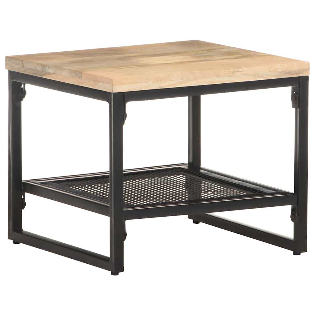 320241 vidaXL Side Table 40x40x35 cm Solid Mango Wood 4