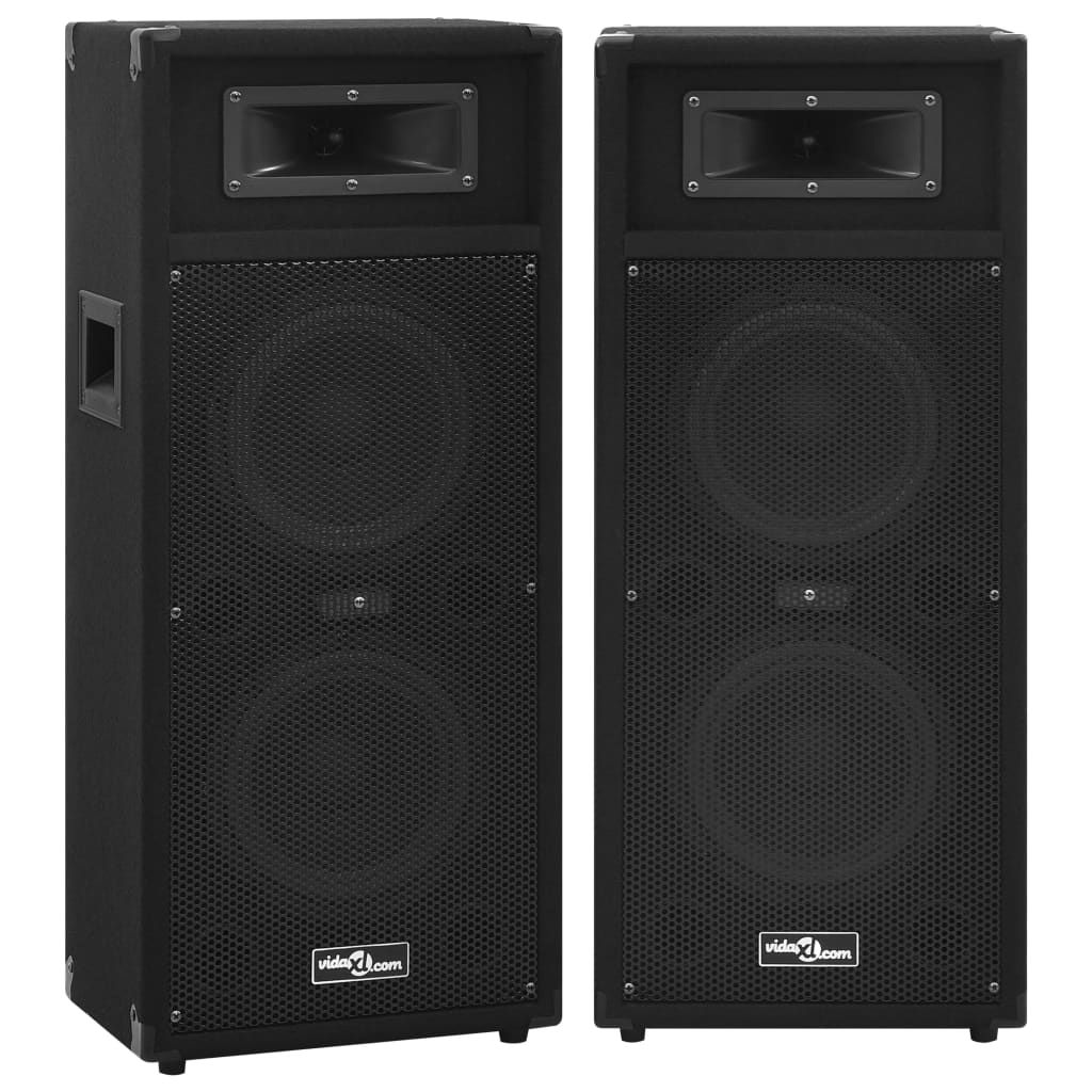 vidaXL Professional Passive Hifi Stage Speakers 2 pcs 1000 W Black 1