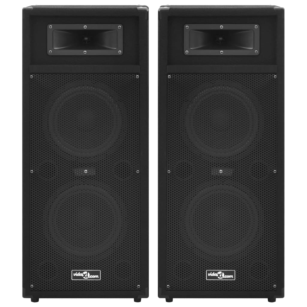 vidaXL Professional Passive Hifi Stage Speakers 2 pcs 1000 W Black 3