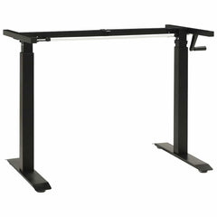 321719 vidaXL Manual Height Adjustable Standing Desk Frame Hand Crank Black 2