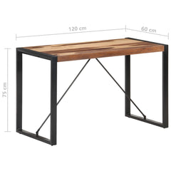 vidaXL Dining Table 120x60x75 cm Solid Wood 6
