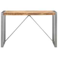 vidaXL Dining Table 120x60x75 cm Solid Rough Mango Wood 2