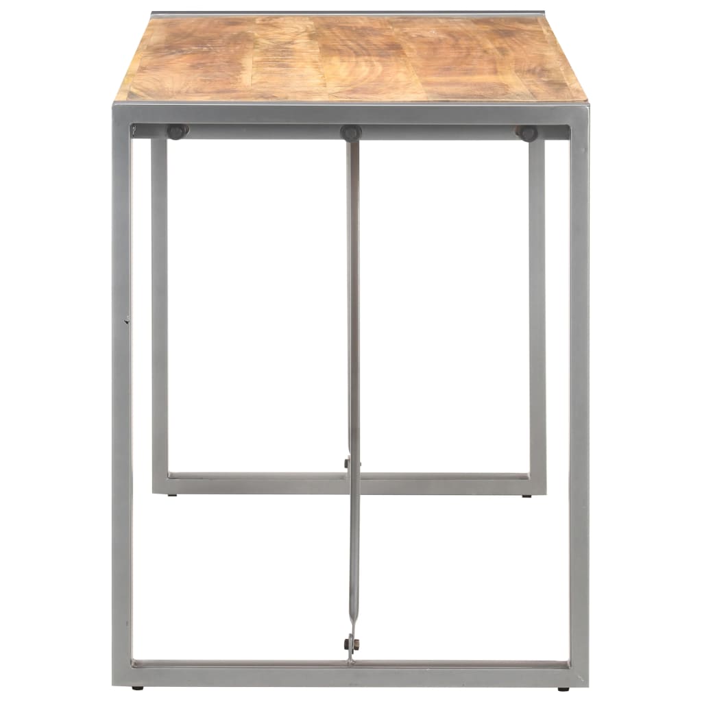 vidaXL Dining Table 120x60x75 cm Solid Rough Mango Wood 3