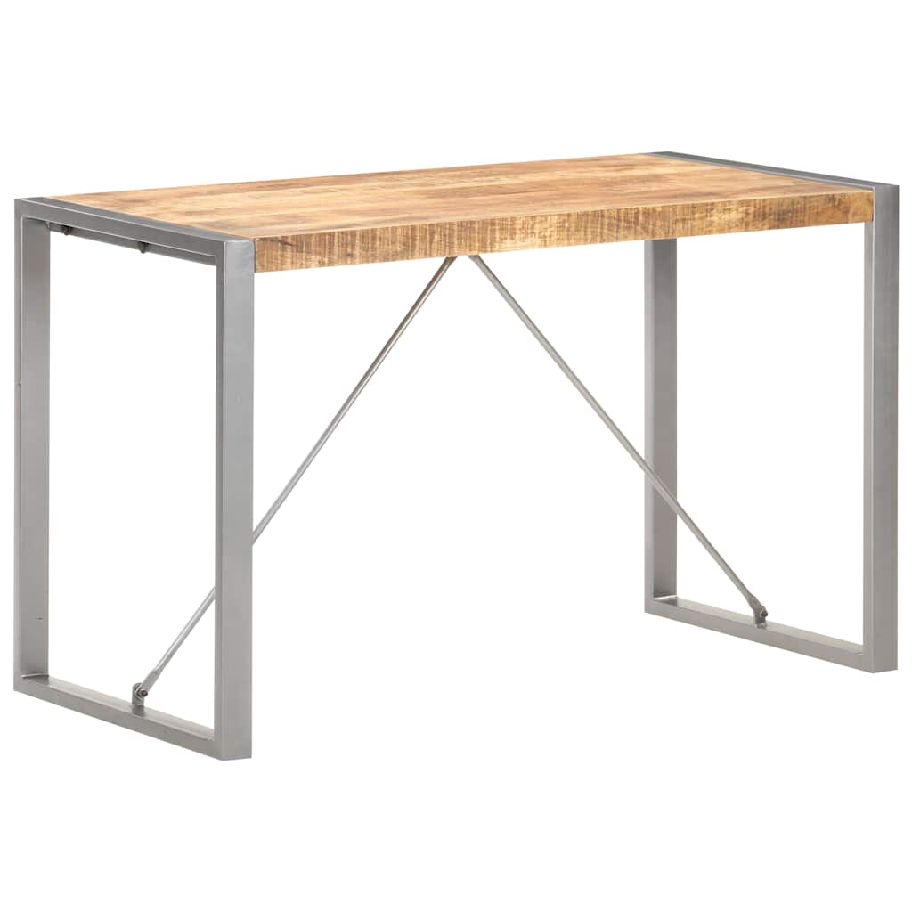 Dining Table Solid Rough Mango Wood Grey