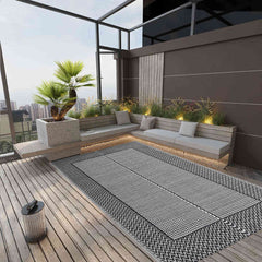 vidaXL Outdoor Carpet | Grey | Polypropylene (PP) | 160 x 230 cm | Pattern 1