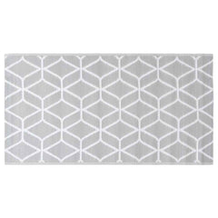 vidaXL Outdoor Carpet | Grey | Polypropylene | 120 x 180 cm | Pattern 3