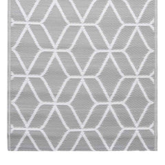 vidaXL Outdoor Carpet | Grey | Polypropylene | 120 x 180 cm | Pattern 5