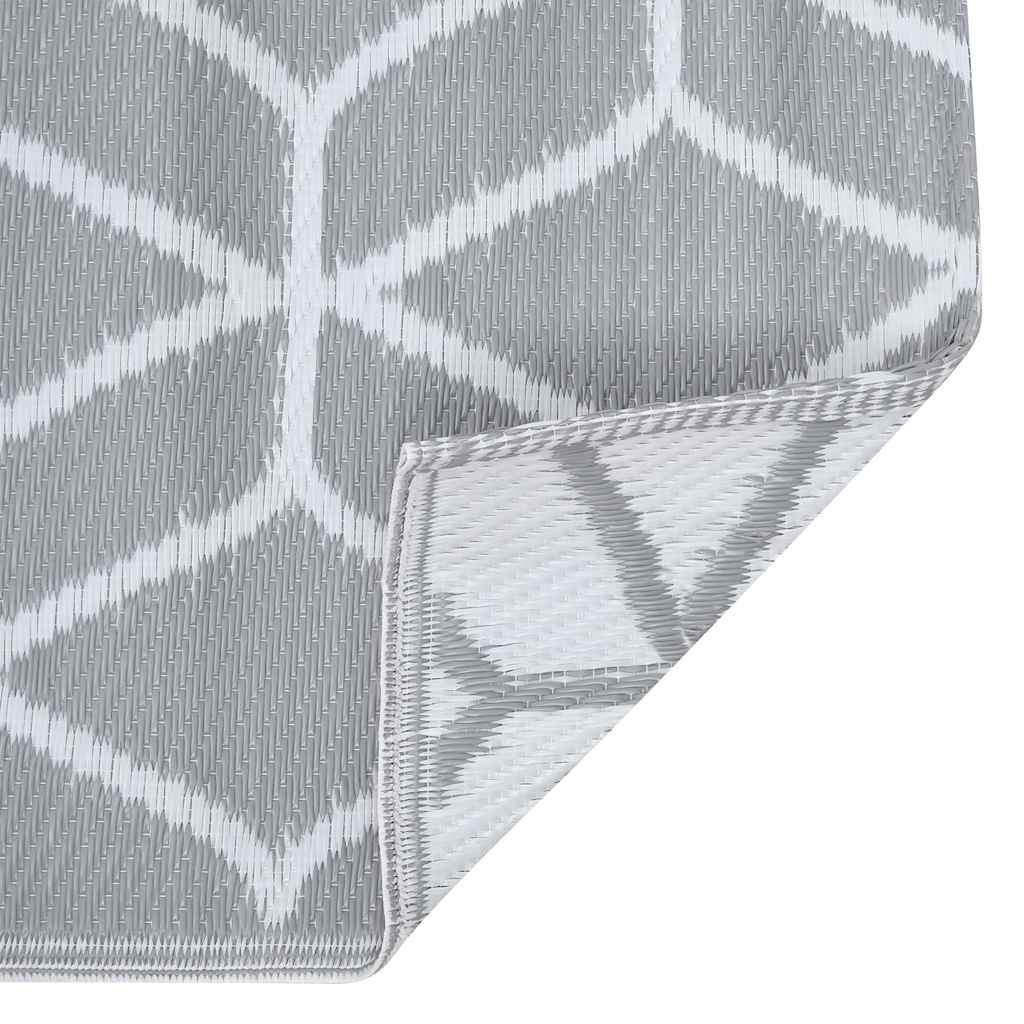 vidaXL Outdoor Carpet | Grey | Polypropylene | 120 x 180 cm | Pattern 6