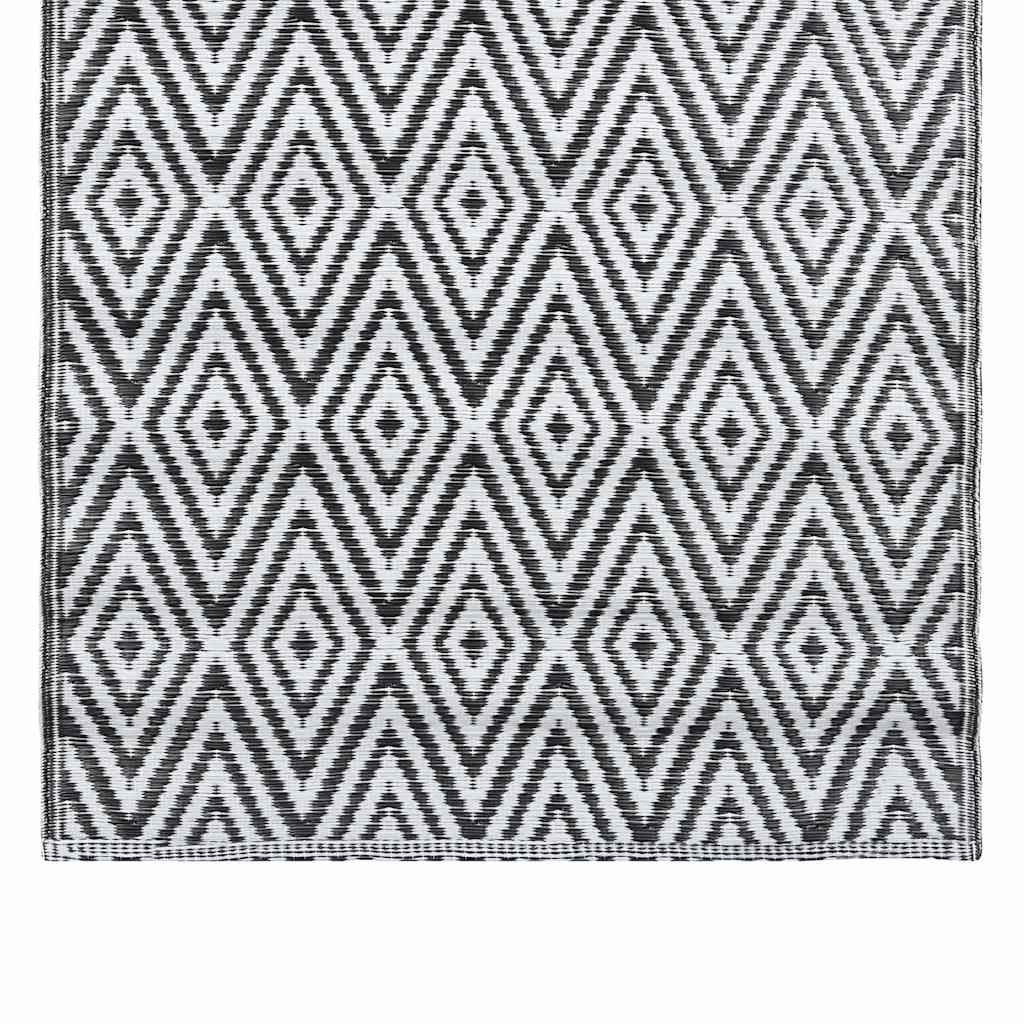 vidaXL Outdoor Carpet | White and black | Polypropylene (PP) | 120 x 180 cm 4