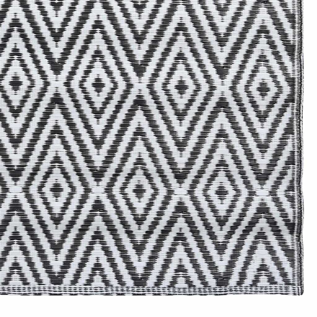 vidaXL Outdoor Carpet | White and black | Polypropylene (PP) | 120 x 180 cm 5