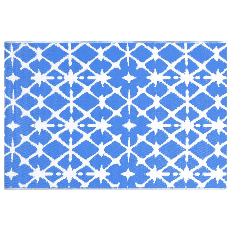 Outdoor Carpet Blue and White 190x290 cm PP