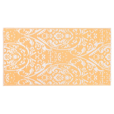 Outdoor Carpet Orange and White 160x230 cm PP