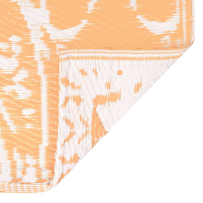 Outdoor Carpet Orange and White 160x230 cm PP