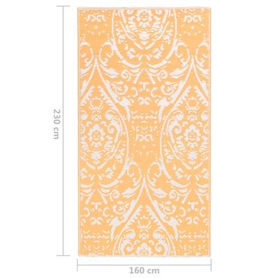 Outdoor Carpet Orange and White 160x230 cm PP