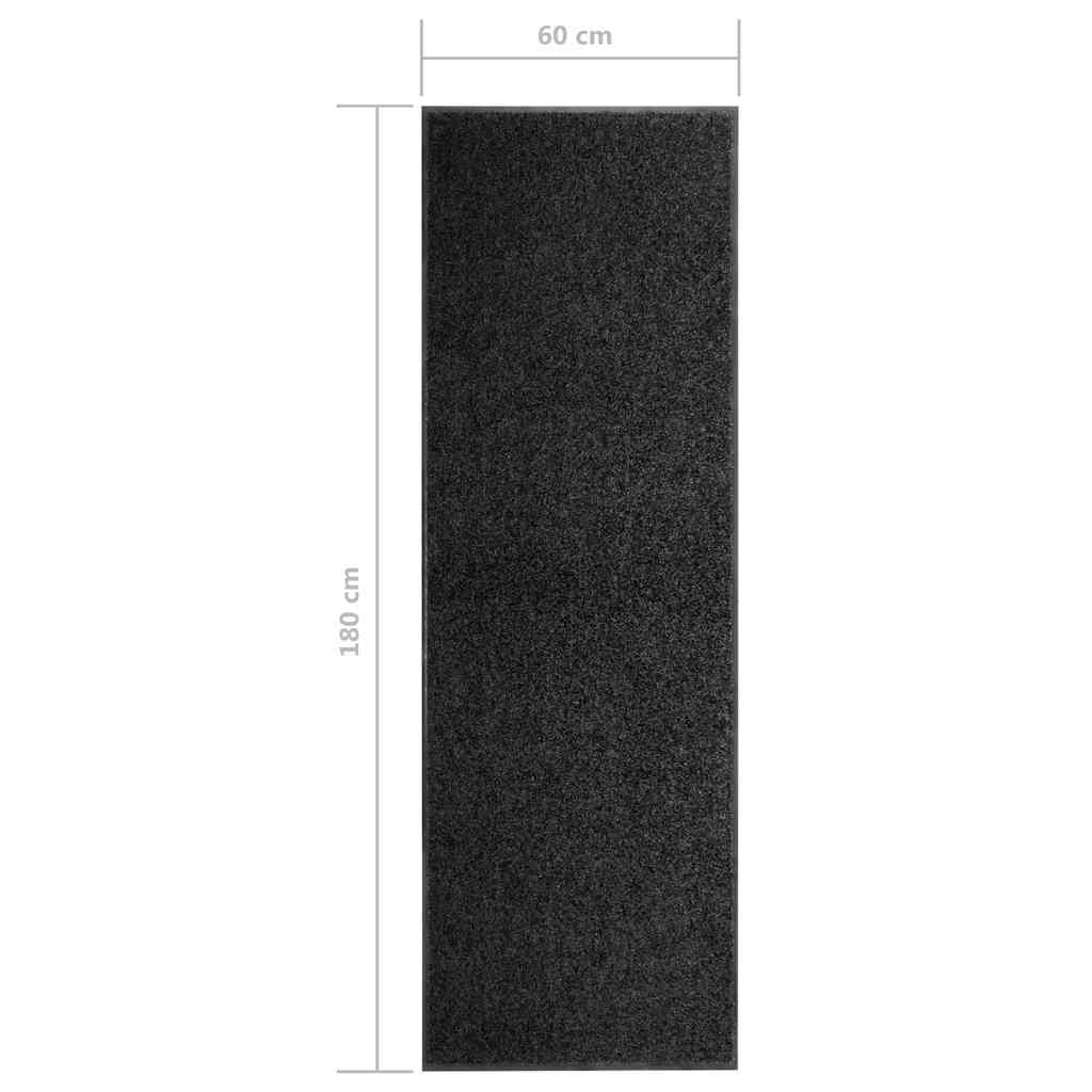 vidaXL Door Mat | Black | Polyamide | 60x180 cm | Doormat | Rectangular 6