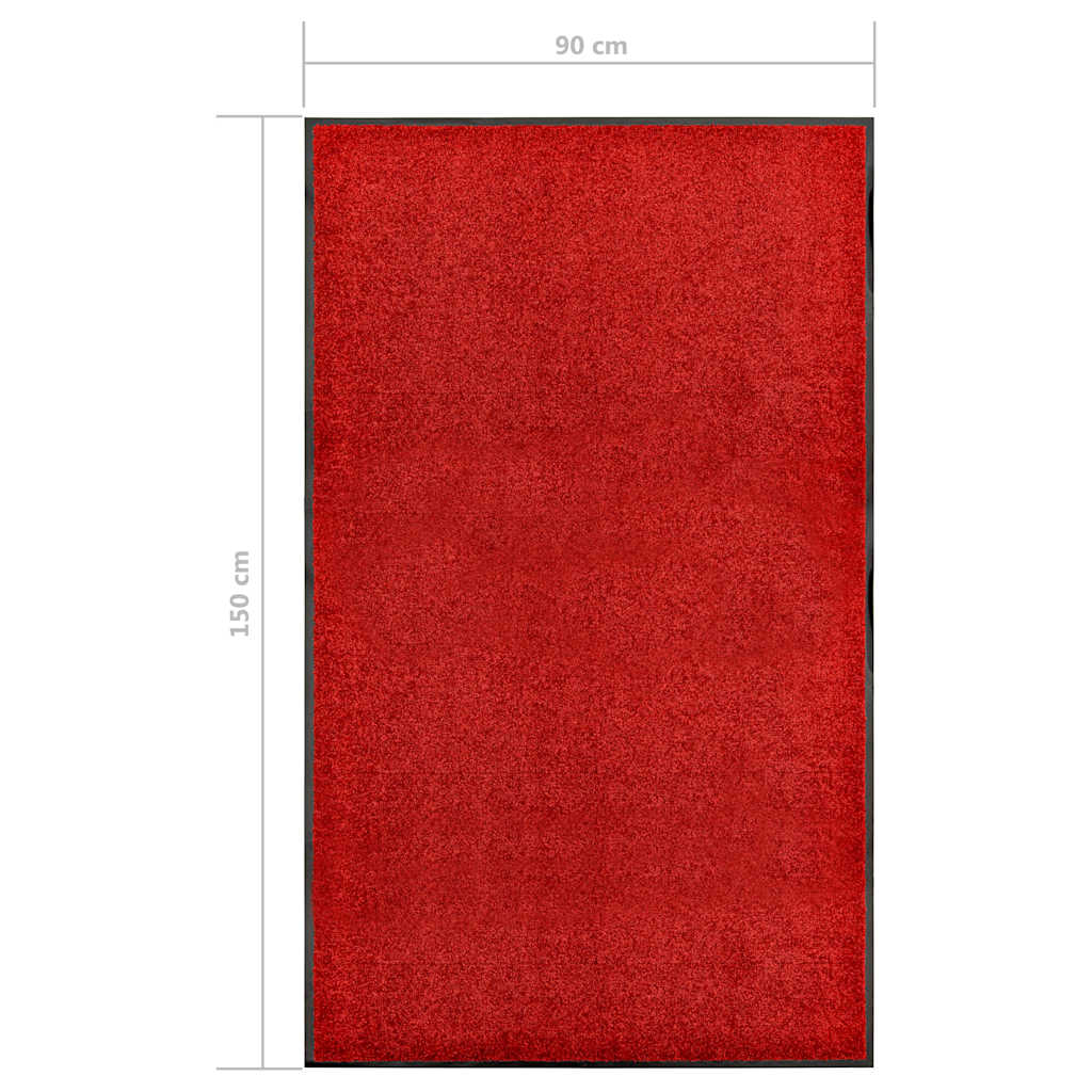 vidaXL Door Mat | Red | Polyamide, PVC | Large | Non-slip | Doormat 6