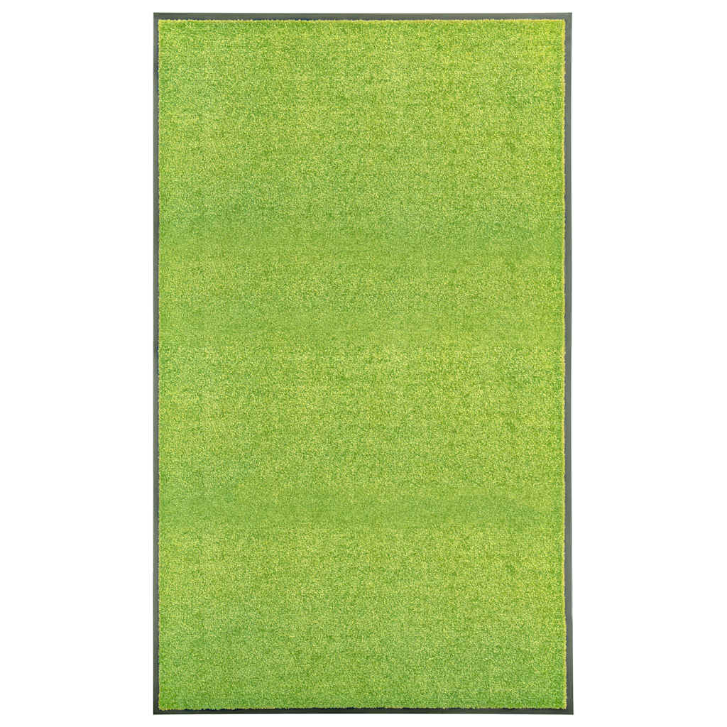 Doormat Washable 90x150 cm Green