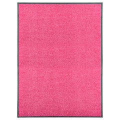 vidaXL Doormat Washable Pink 90x120 cm 1