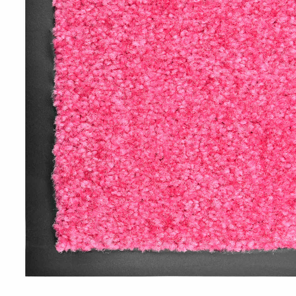vidaXL Doormat Washable Pink 90x120 cm 3