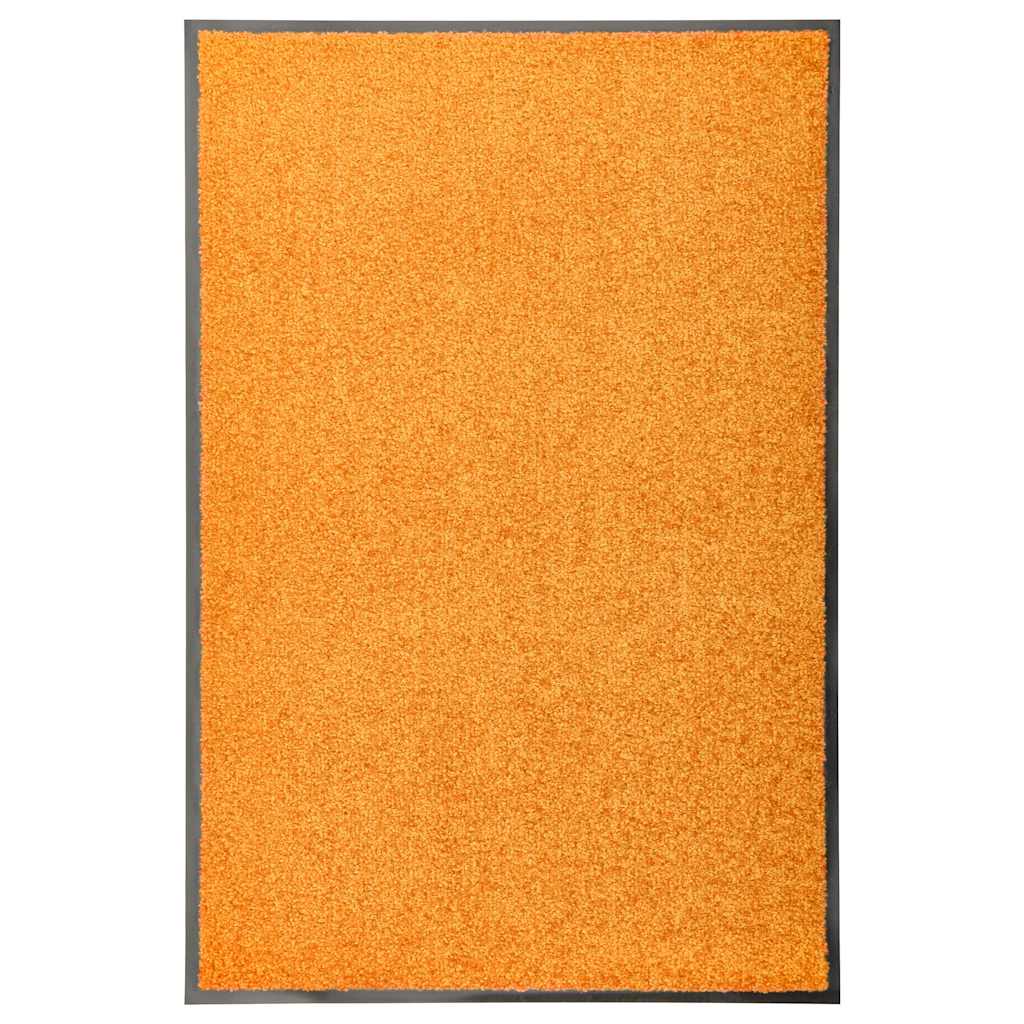 vidaXL Door Mat | Orange | 100% Polyamide, Non-slip PVC | 60 x 90 cm | Non-slip 1