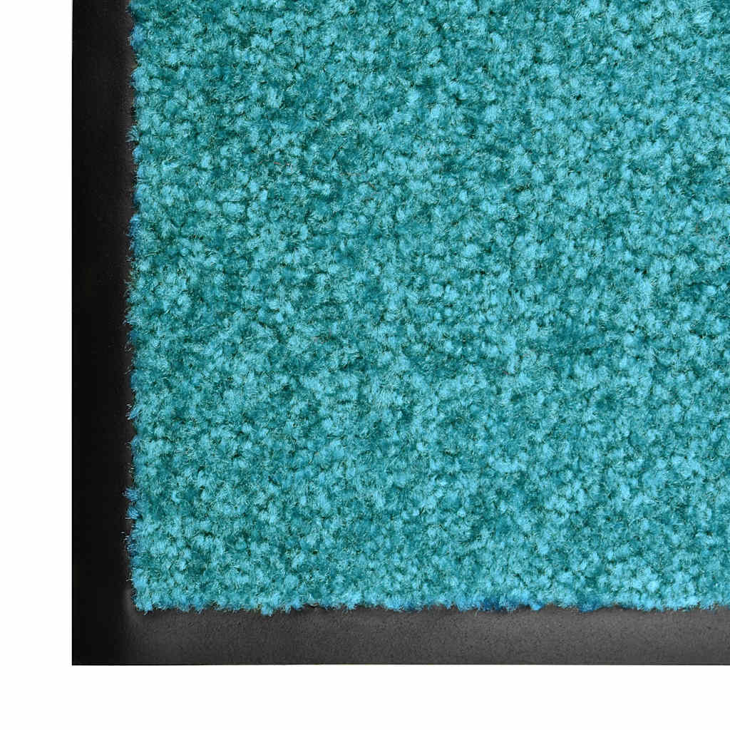 vidaXL Door Mat | Cyan | Polyamide | Large | Non-slip | Door Mat | Rectangular 3
