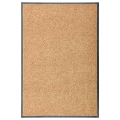 323464 vidaXL Doormat Washable Cream 60x90 cm 1