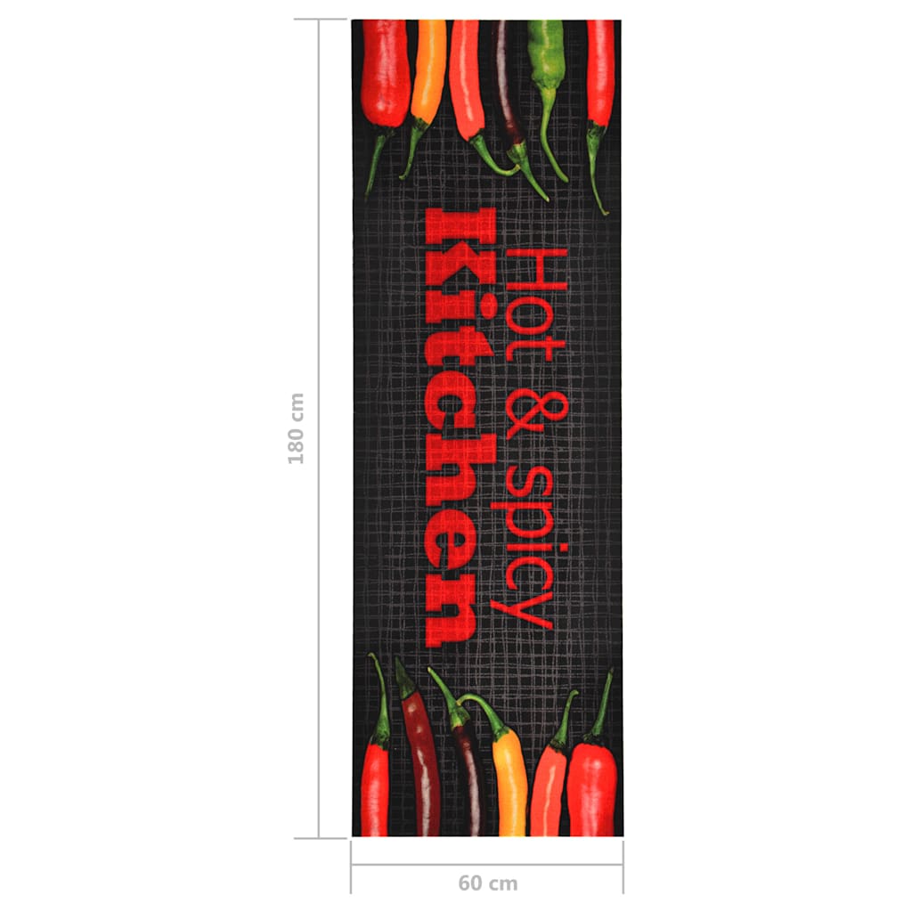 323480 vidaXL Kitchen Floor Mat Washable Hot&Spicy 60x180 cm 6