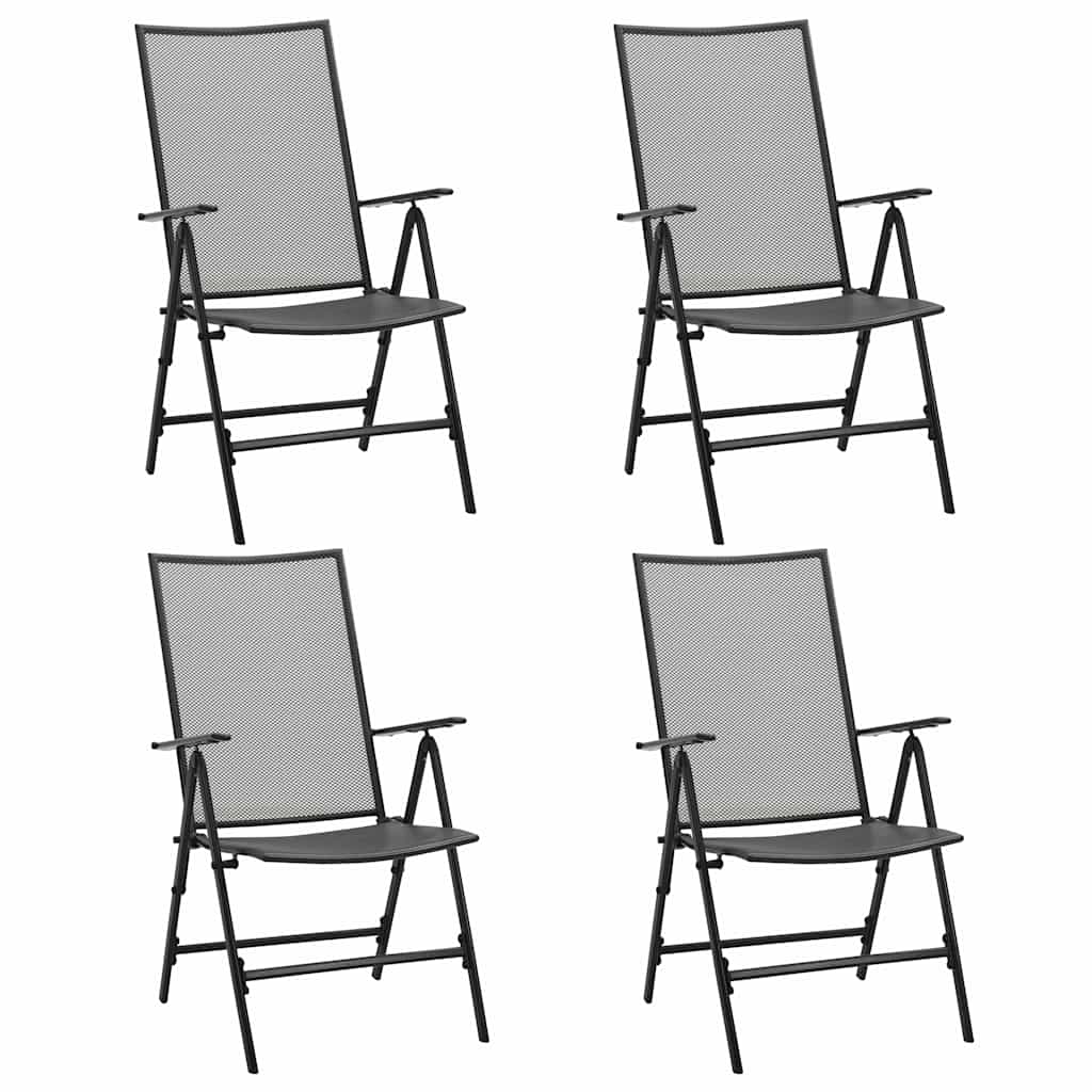 Mesh Folding Chairs Steel Anthracite 4