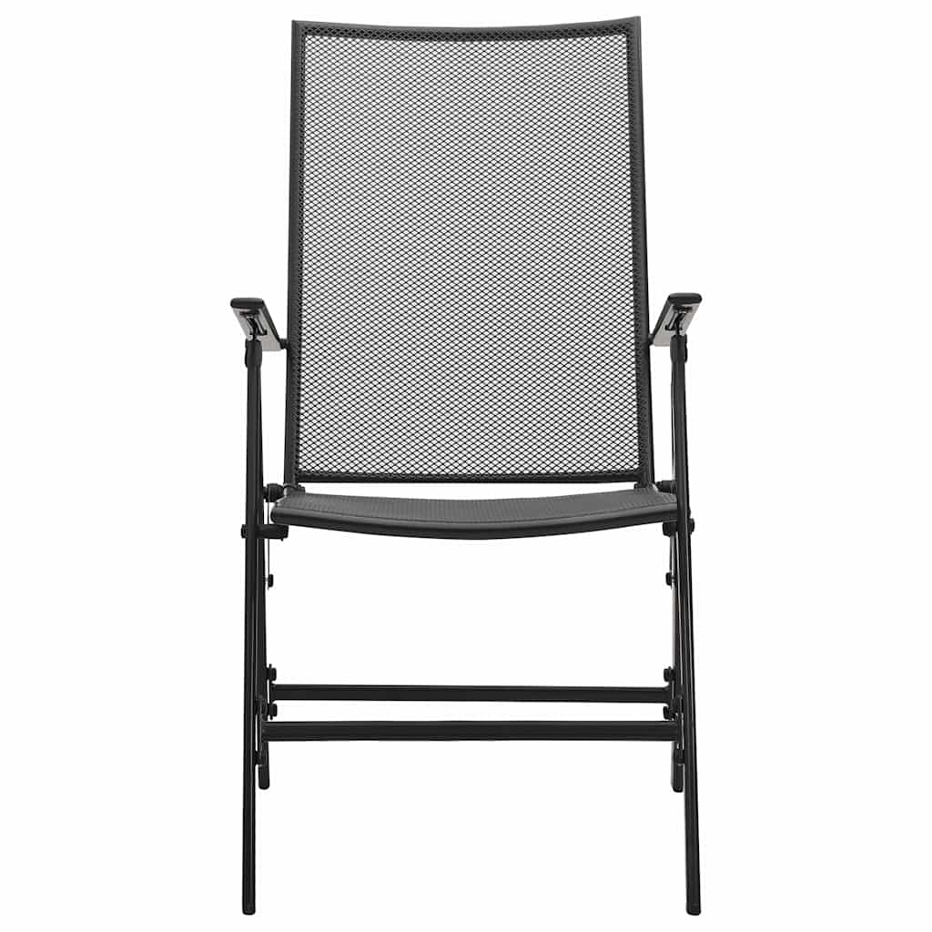 Mesh Folding Chairs Steel Anthracite 4