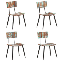vidaXL Dining Chairs 4 pcs Solid Reclaimed Wood 1