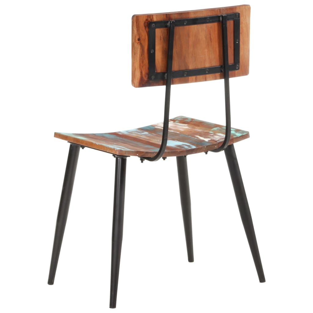 vidaXL Dining Chairs 4 pcs Solid Reclaimed Wood 5