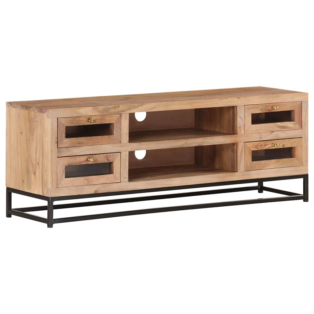 323503 vidaXL TV Cabinet 110x30x40 cm Solid Acacia Wood 1