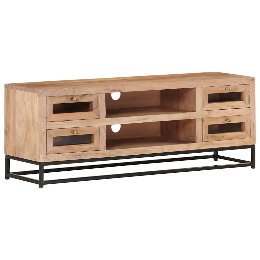 323503 vidaXL TV Cabinet 110x30x40 cm Solid Acacia Wood 4