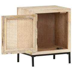 vidaXL Bedside Cabinet | Bleached Mango Wood | Solid Mango Wood | 40x30x50 cm 3