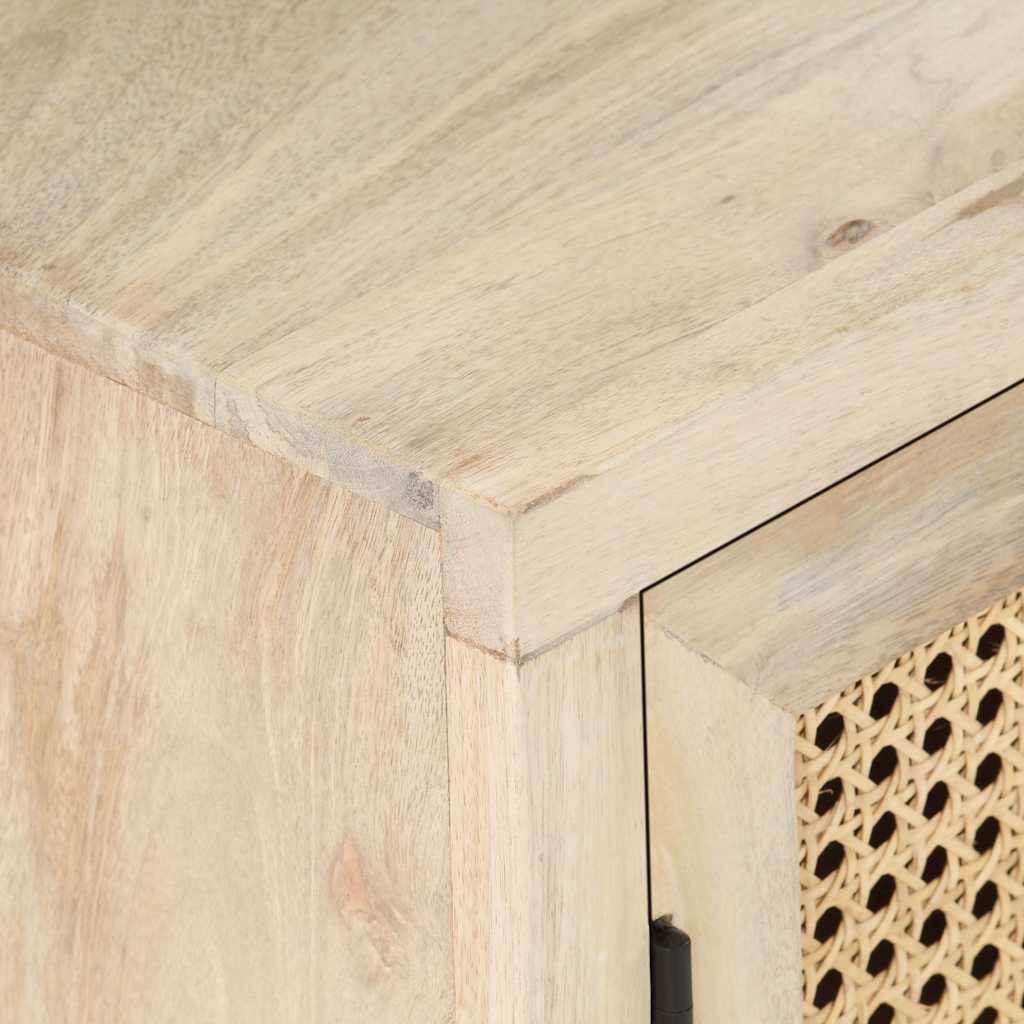 vidaXL Bedside Cabinet | Bleached Mango Wood | Solid Mango Wood | 40x30x50 cm 5