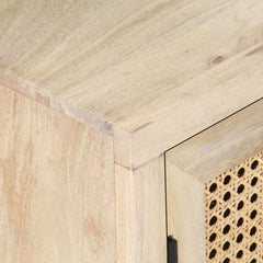vidaXL Bedside Cabinet | Bleached Mango Wood | Solid Mango Wood | 40x30x50 cm 5