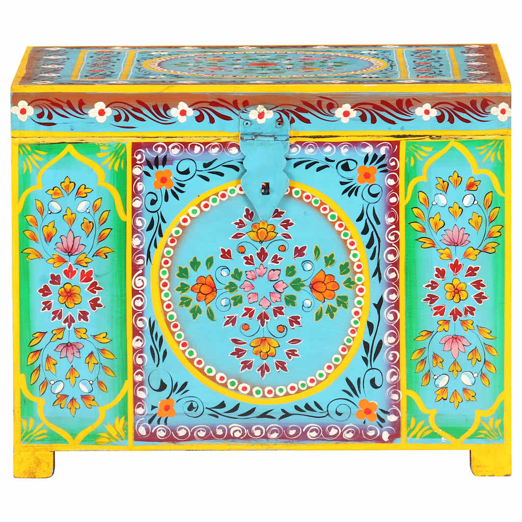 323540 vidaXL Hand Painted Storage Box 50x40x40 cm Solid Mango Wood 3