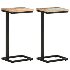 Side Tables 2 pcs 31,5x24,5x64,5 cm Solid reclaimed wood