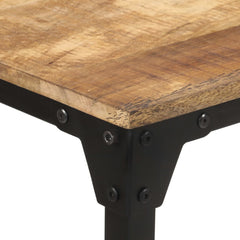 vidaXL Dining Table 140x70x76 cm Rough Mango Wood 4