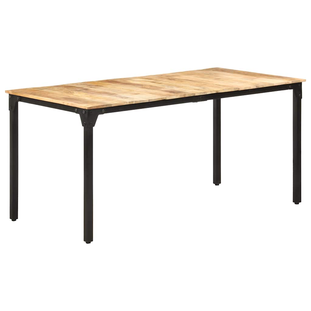 vidaXL Dining Table 160x80x76 cm Rough Mango Wood 1
