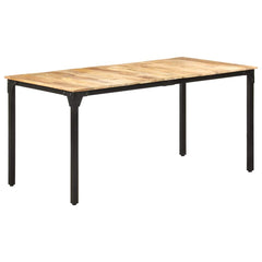 vidaXL Dining Table 160x80x76 cm Rough Mango Wood 1