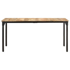 vidaXL Dining Table 160x80x76 cm Rough Mango Wood 2