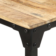 vidaXL Dining Table 160x80x76 cm Rough Mango Wood 4