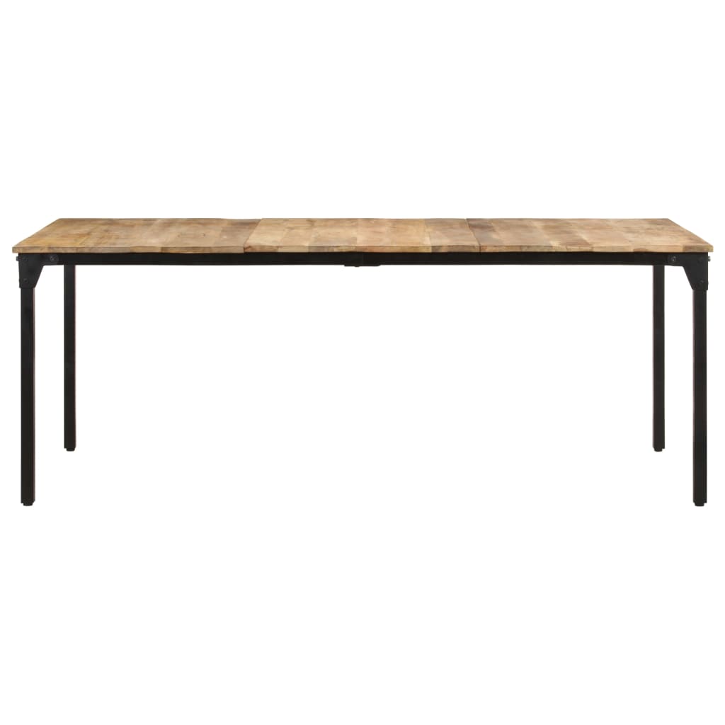 vidaXL Dining Table 200x100x76 cm Rough Mango Wood 2
