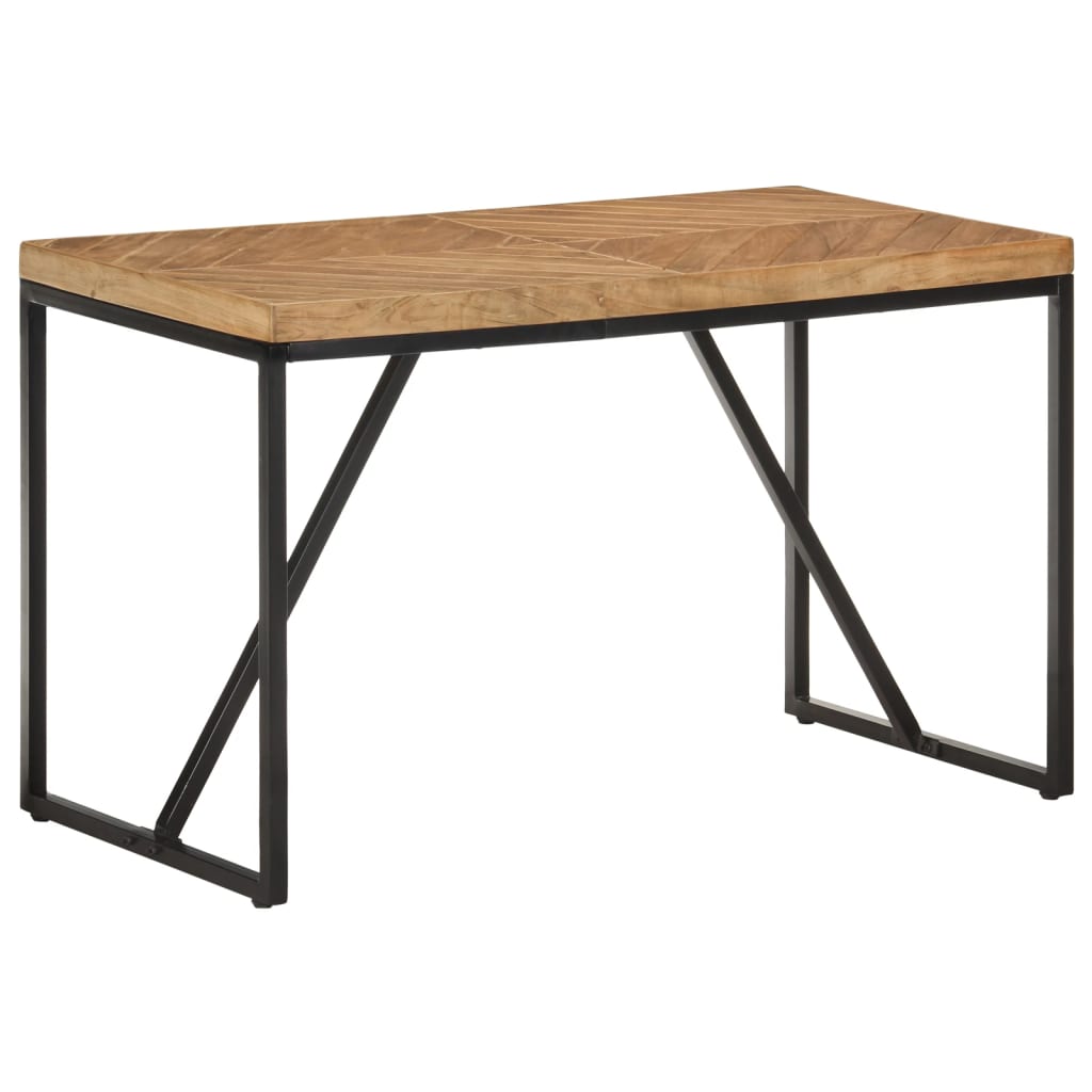 vidaXL Dining Table 120x60x76 cm Solid Acacia and Mango Wood 1