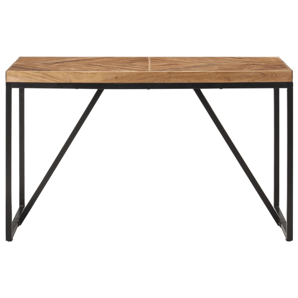 vidaXL Dining Table 120x60x76 cm Solid Acacia and Mango Wood 2