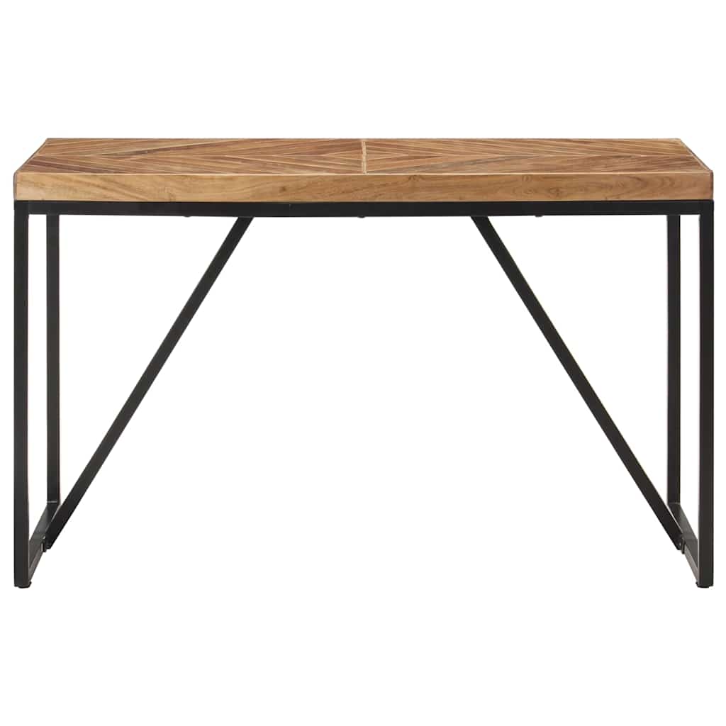 Dining Table Solid Acacia and Mango Wood Black 120 cm 60 cm