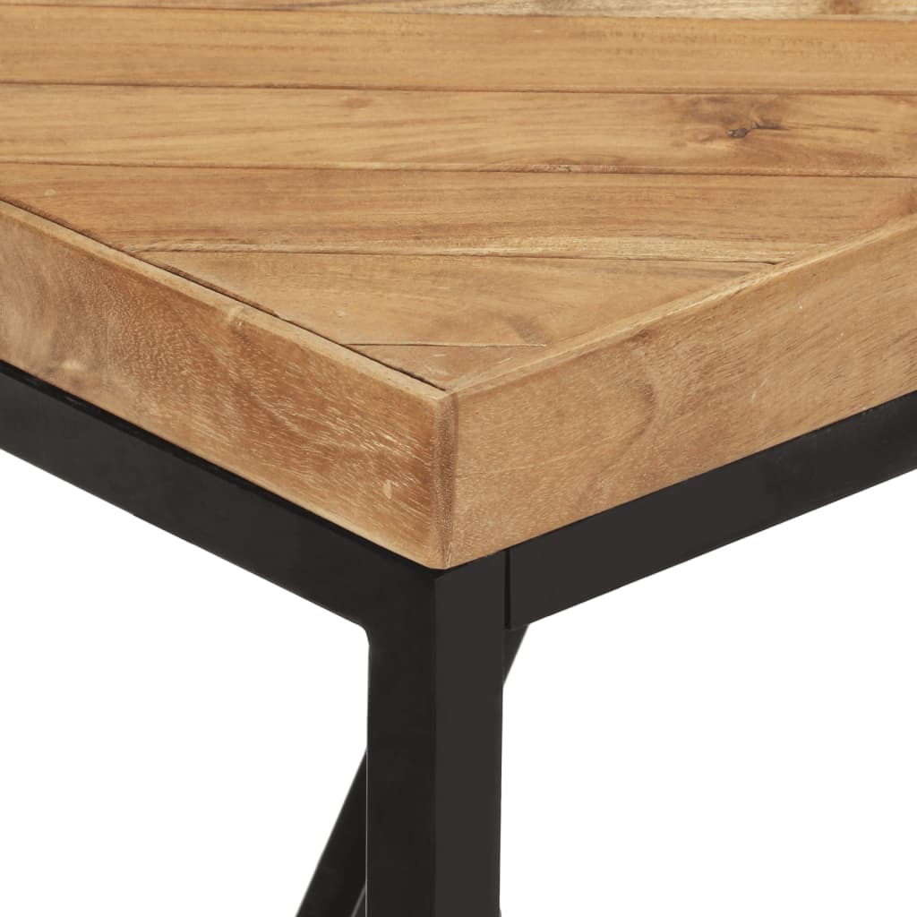 vidaXL Dining Table 120x60x76 cm Solid Acacia and Mango Wood 5