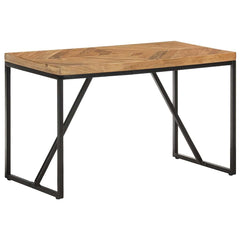 Dining Table Solid Acacia and Mango Wood Black 120 cm 60 cm